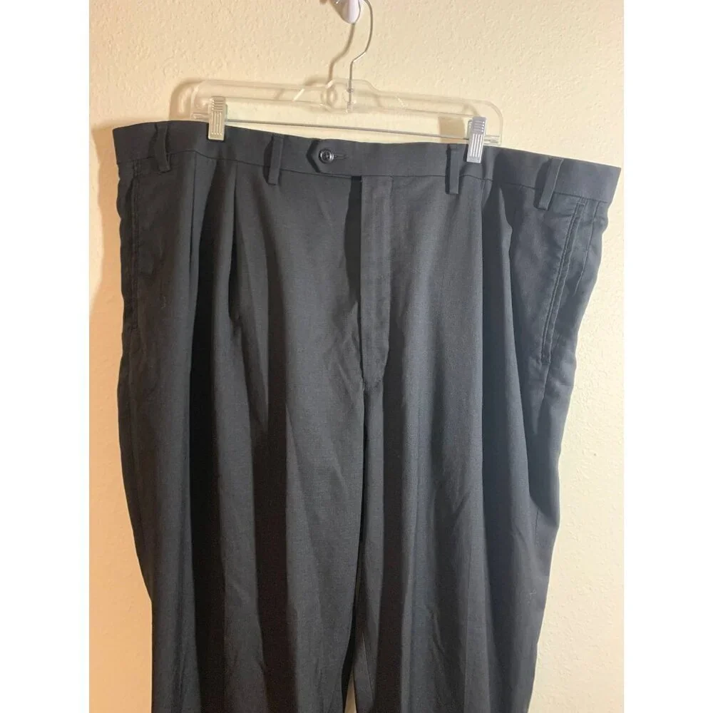 Roundtree & Yorke Travel Smart Big & Tall Mens Pants Size 44x30 Black #4-AC3